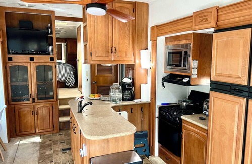 Baca Grande House | Cozy, private, big 1 bedroom RV. Walk to Crestone Ziggurat