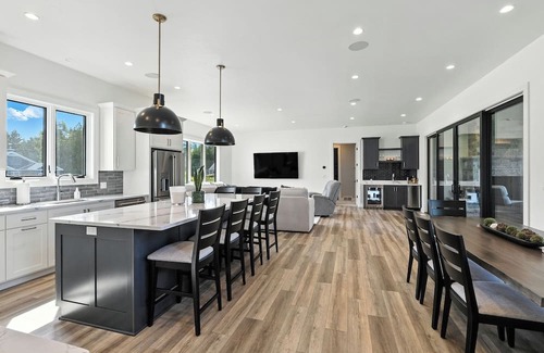 Baileys Harbor House | New Build Baileys Harbor-sunset view and pool table
