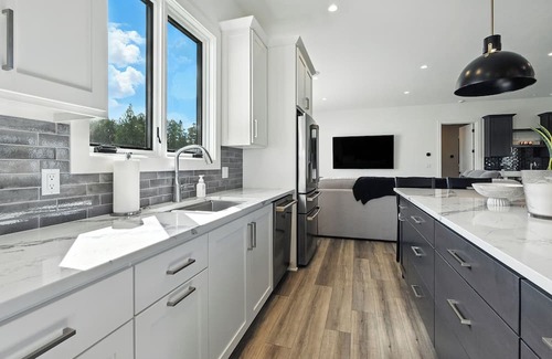 Baileys Harbor House | New Build Baileys Harbor-sunset view and pool table