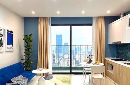 Trung Hoa Nhan Chinh Apartment | Căn hộ studio sang trọng với ban công có tầm nhìn rộng - Vinhomes D'Capitale