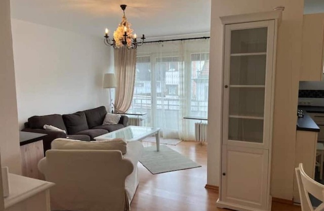 Bright 2-room apartment (2-4 per.) in a quiet part of town with balcony.