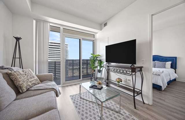 Stay in the heart of downtown Vaughan in this modern one-bedroom condo