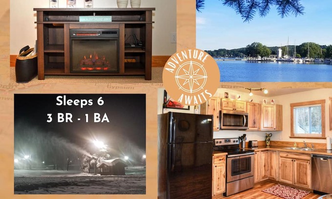 Boyne City House | Blocks to downtown, near Boyne Mtn with high speed Internet & cable, sleeps 6.