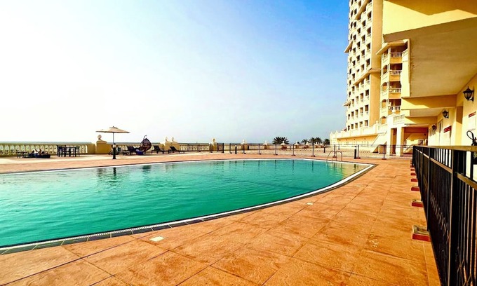 Al Hamra Village Apartment | Vibrant cosy Studio on Ras al Khaimas gorgeous beach.