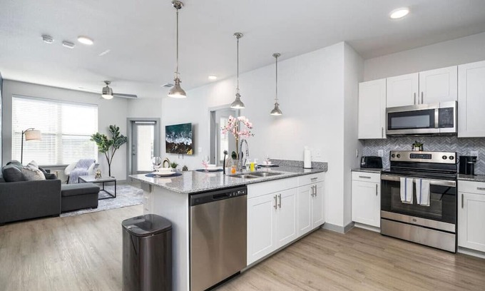 Lewisville Apartment | Sleek Lakeside 1BD: Pool, Fitness Room & Desk