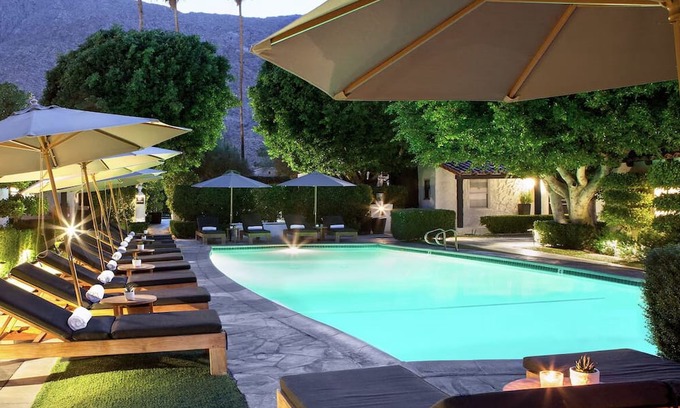 Historic Tennis Club House | One Bedroom Bungalow, Avalon Hotel, Kitchen, 3 Pools, Garden Setting