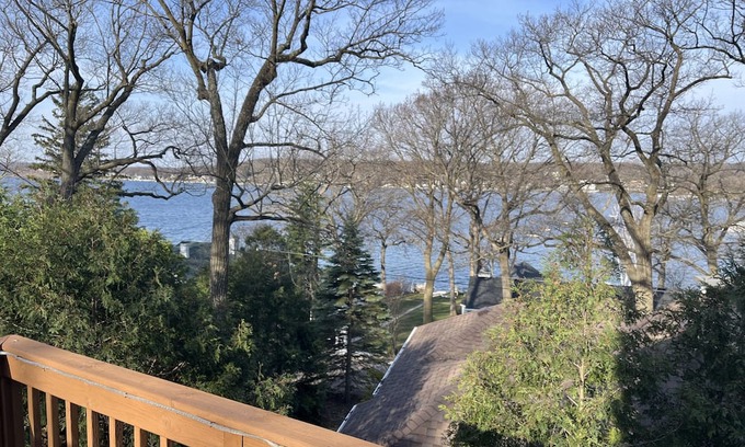 Williams Bay House | Steps to the lake with a beautiful view from the deck, 4 bedrooms.