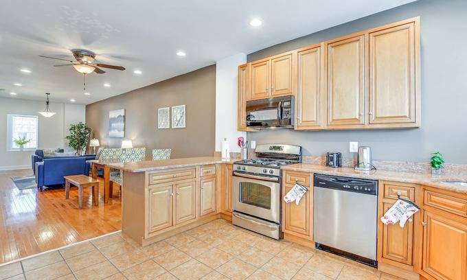 Hopkins Bayview House | Bright Townhome: Walk to Johns Hopkins Bayview!