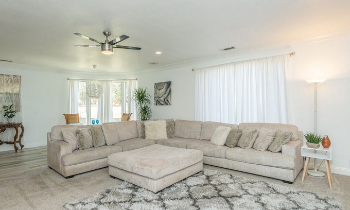 Columbia House | Sprawling Fresh Modern Italian decor with Grande Piano ensure a lovely stay.
