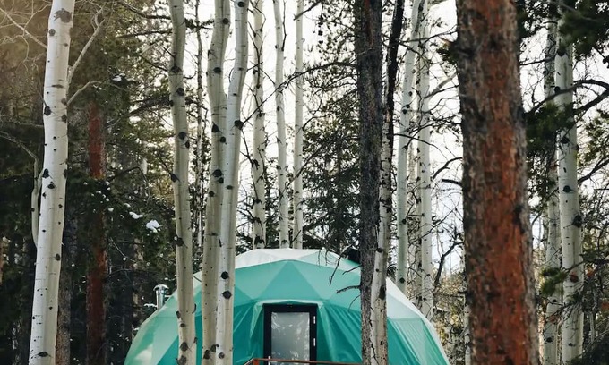 Evergreen Cabin | Luxury Glamping Forest Dome w/ Hot Tub