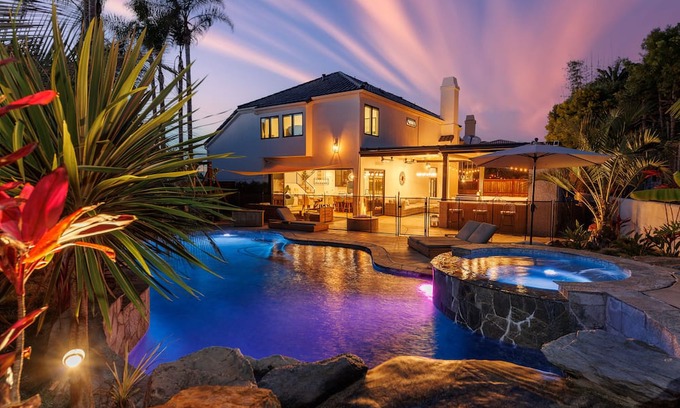 Cardiff-by-the-Sea House | NEW - Stunning Private Oasis - Pool, Spa, Outdoor Living, Family Friendly