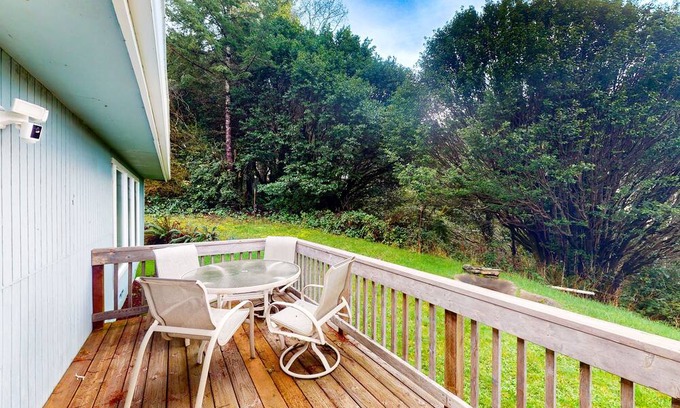 Port Orford House | Charming two-story home near the ocean with deck, patio, balcony, & streaming
