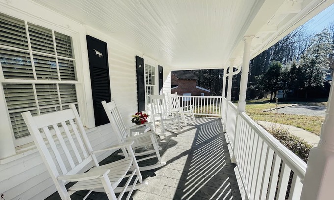 Clemmons House | Escape to serenity at our distinctive retreat, nestled behind the Excelsior at the Manor House