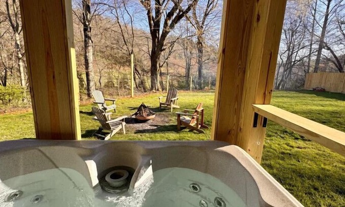 Balsam Grove House | Trail-Ready Retreat near Waterfalls w/Hot Tub