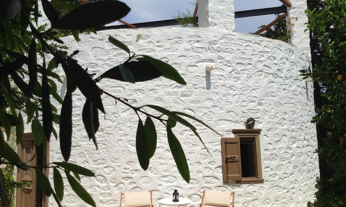 Syros House | Homerez - House 2 km away from the beach for 4 ppl. with sea view at Chrousa