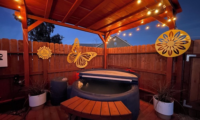 Pinon Hills House | Glamping Experience - Private Hot Tub