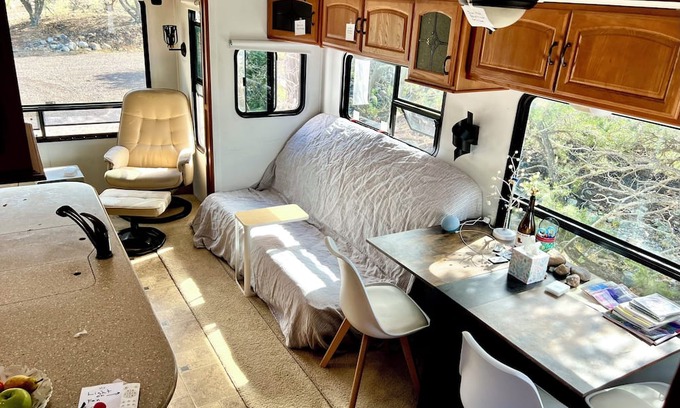 Baca Grande House | Cozy, private, big 1 bedroom RV. Walk to Crestone Ziggurat