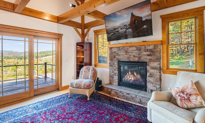 Woodstock House | Casita Alta - Main House, (NO POOL) a spacious retreat in Woodstock, VT, w/stunning mountain views.