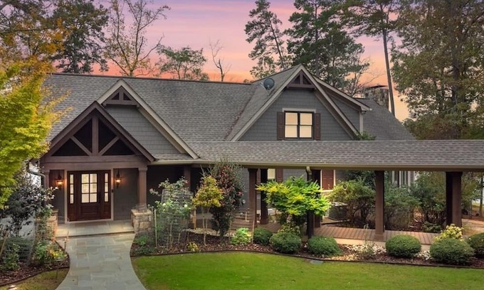 Lake Oconee House | Luxury Lakefront Retreat Sleeps 14 Game Room, Dock & Stunning Views